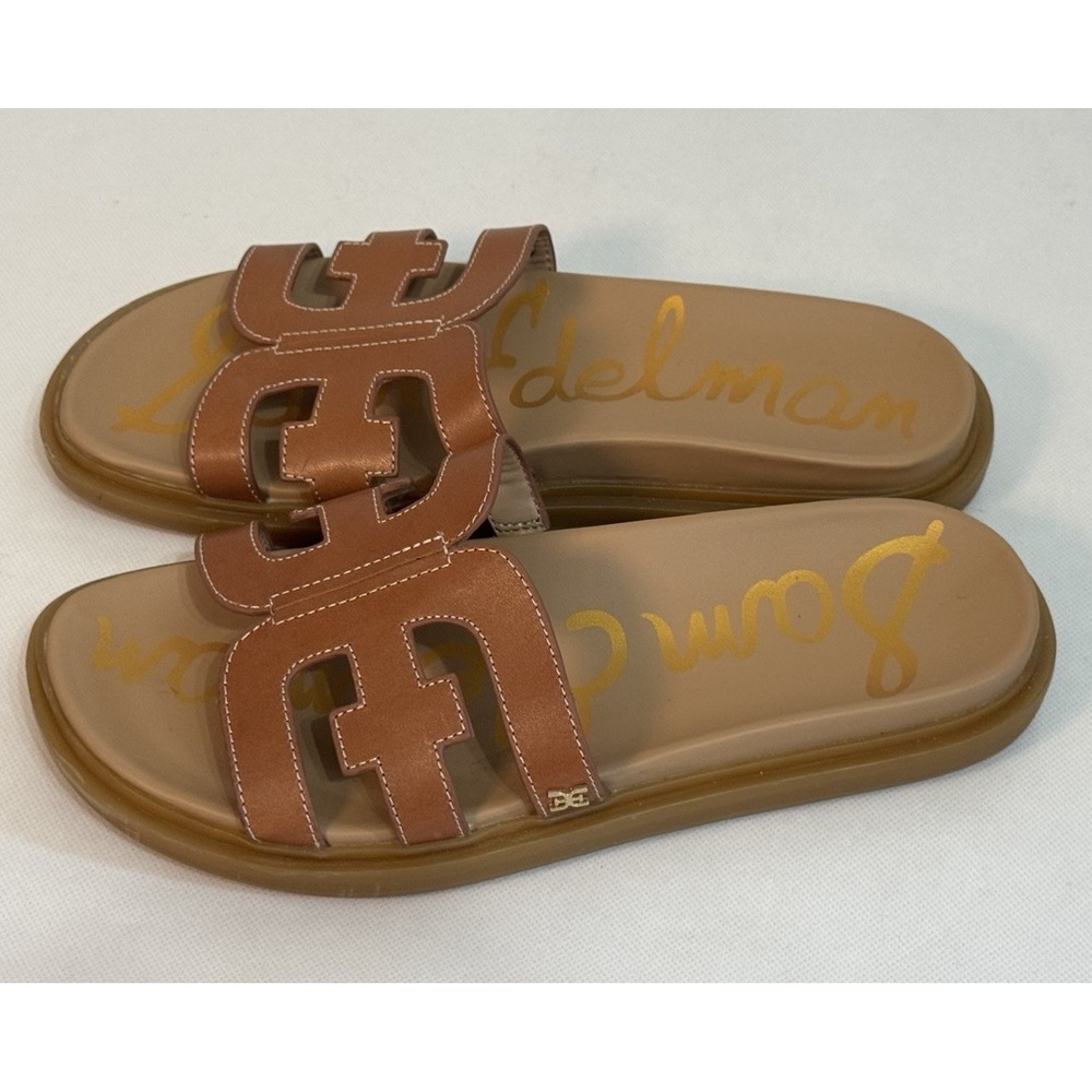 Sam Edelman 7.5 Womens Valeri Slide Shoes Brown Comfort Trendy